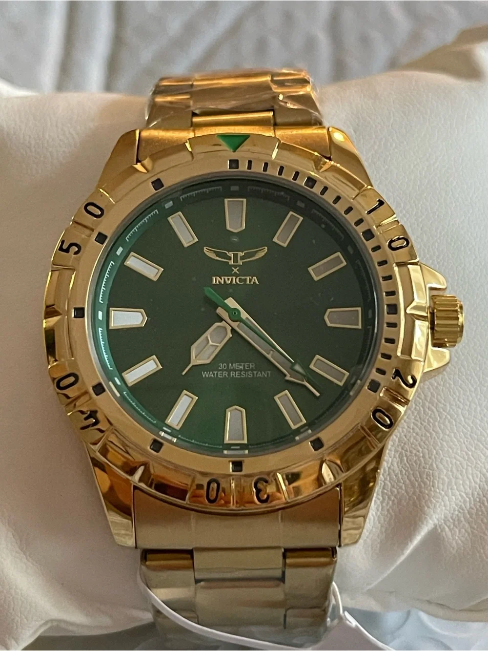 NEW Invicta Specialty I by Invicta Men's Watch - 42mm, Gold & green (69034)